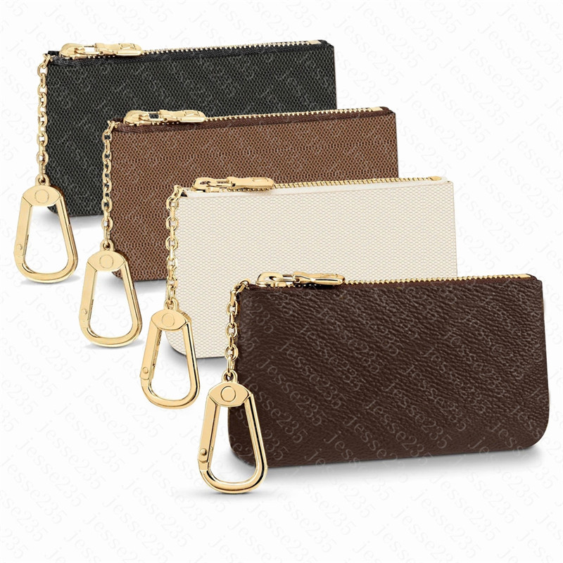 

Top quality fashion 4 colors Coin Purses KEY POUCH Damier leather holds classical women holder small Wallets with box, Grey