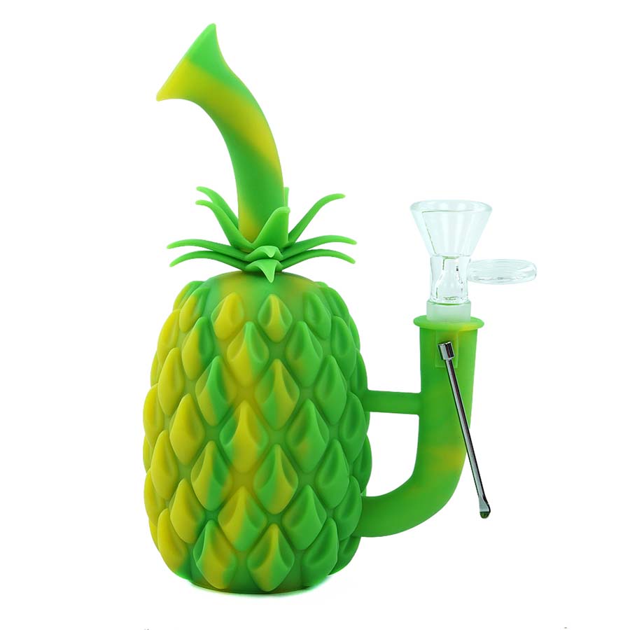 

Realistic pineapple shaped hookahs silicone tobacco pipe colorful smoking bongs
