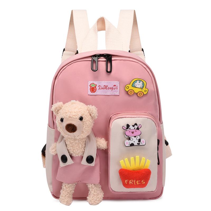 

School Bags 3DCartoon Print Plush Kids Backpack Kindergarten Boys And Girls Fashion Children Mini Book Bag
