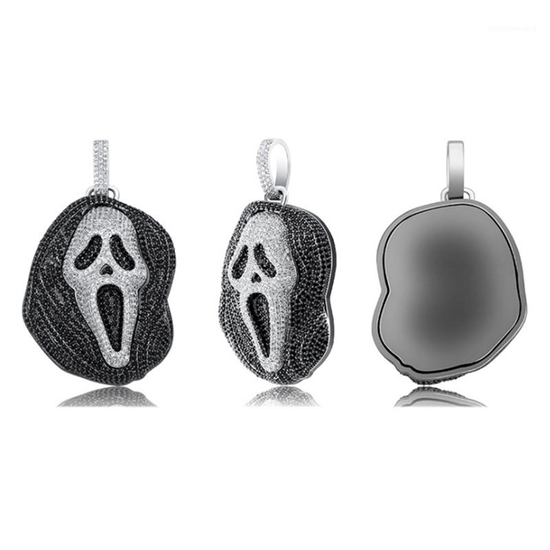 

High Quality Cubic Zirconia Chain Iced Skull Pendant Necklace Luxury Jewelry Chains