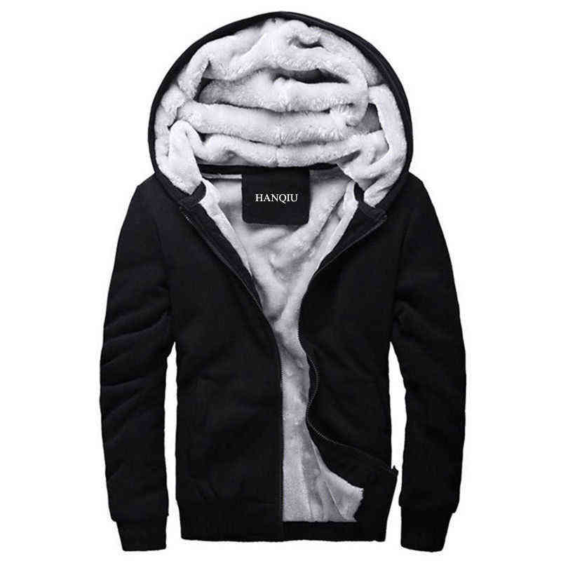 

Black Hoodies Men 2022 Winter Jacket Fashion Thick Men's Hooded Sweatshirt Male Warm Fur Liner Sportswear Tracksuits Mens Coat Y220716, Packing bag
