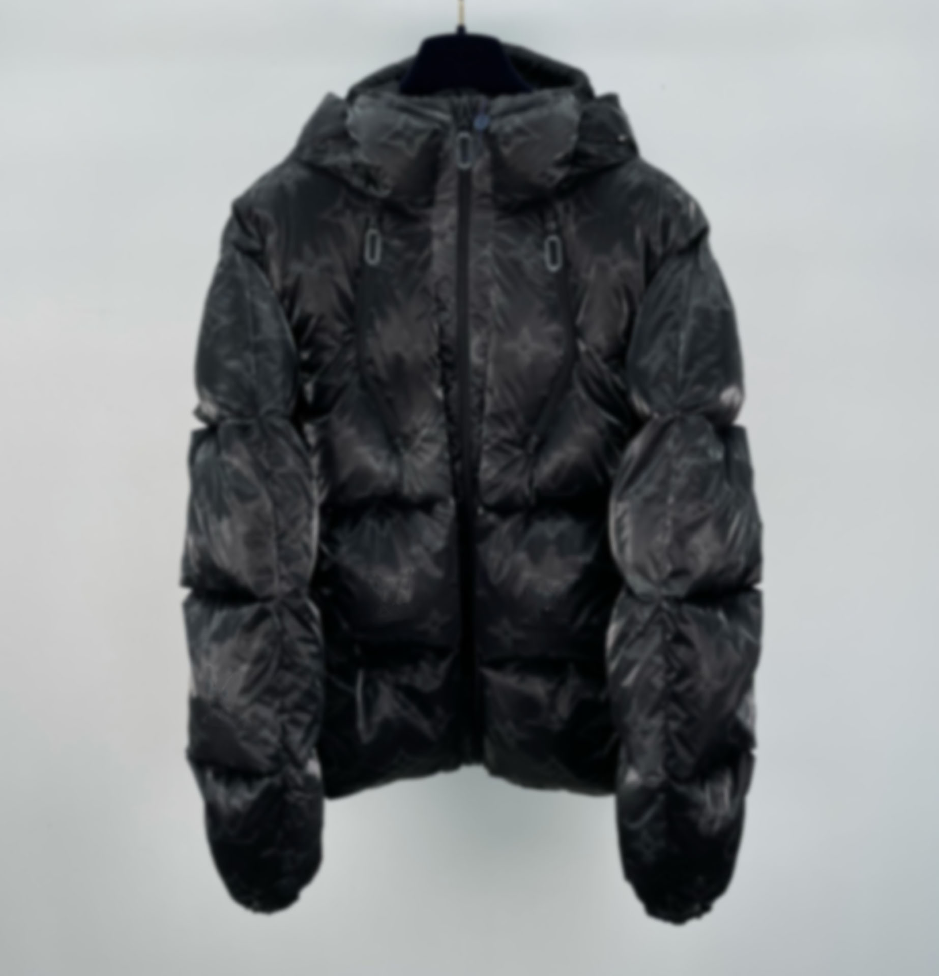 

2021 later autumn winter 3D printed reverse wearing 54 down jacket euro size, Gray