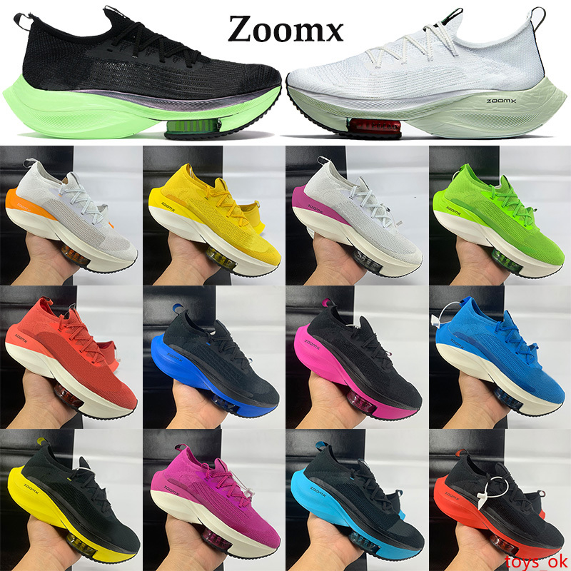 

Zoomx Alpha new fly Next% shoes Men Women knit mesh Sneakers watermelon black electric green volt bred tour yellow Trainers