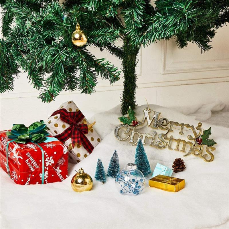 

Christmas Decorations Fluffy Cotton Fake Snow Artificial Blanket Roll Tree Skirts Backdrop Decoration Cover