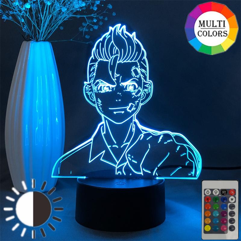 

Night Lights Anime Tokyo Revengers Hanagaki Takemichi Figure Light Gift For Kids Child Home Bedroom Decor Led 3d Manga Lamp Desk