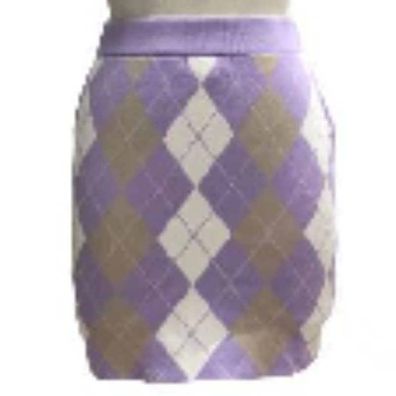 

Autumn Fashion Contrast diamond Half-length wrapped hip skirt, Purple
