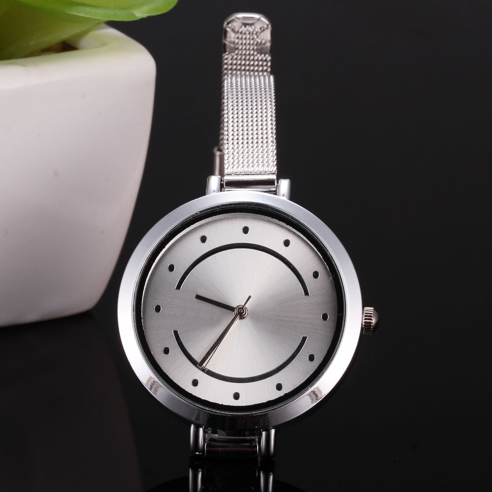

Fashion Brand Watches women Girl style dial thin Steel metal band quartz wrist watch DG01, Silver
