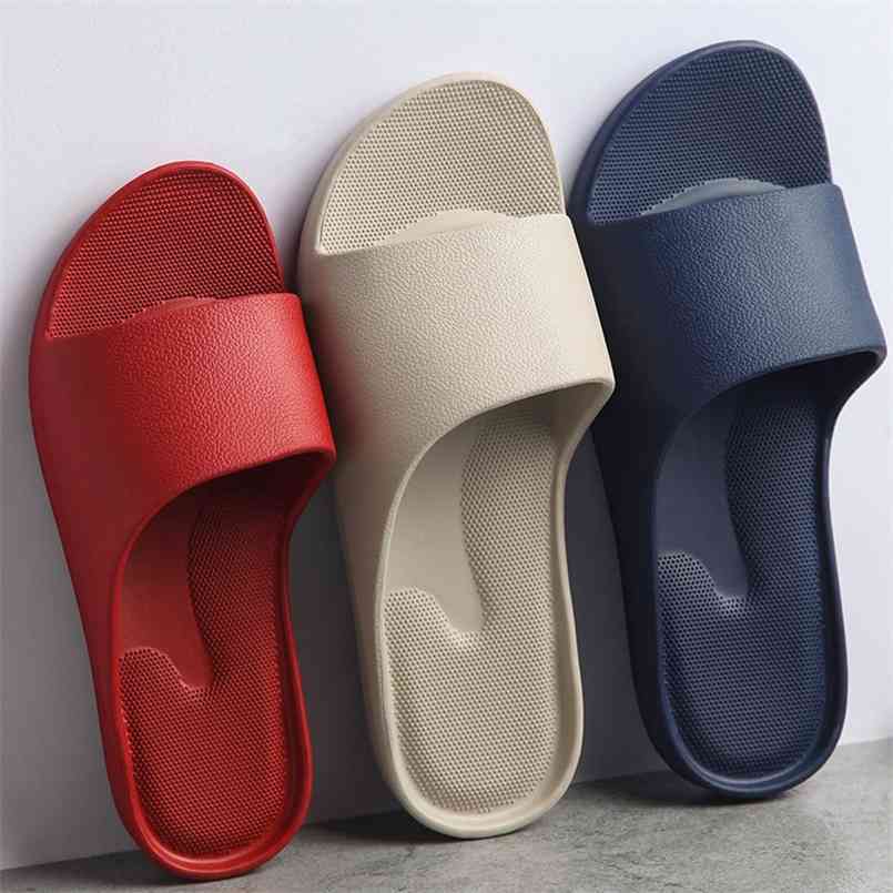 

Bathroom Slippers Men Women Lightweight Soft Sole Comfortable Summer Sandals Non Slip Solid Color Couple Indoor Footwear 210628, Pink 1913