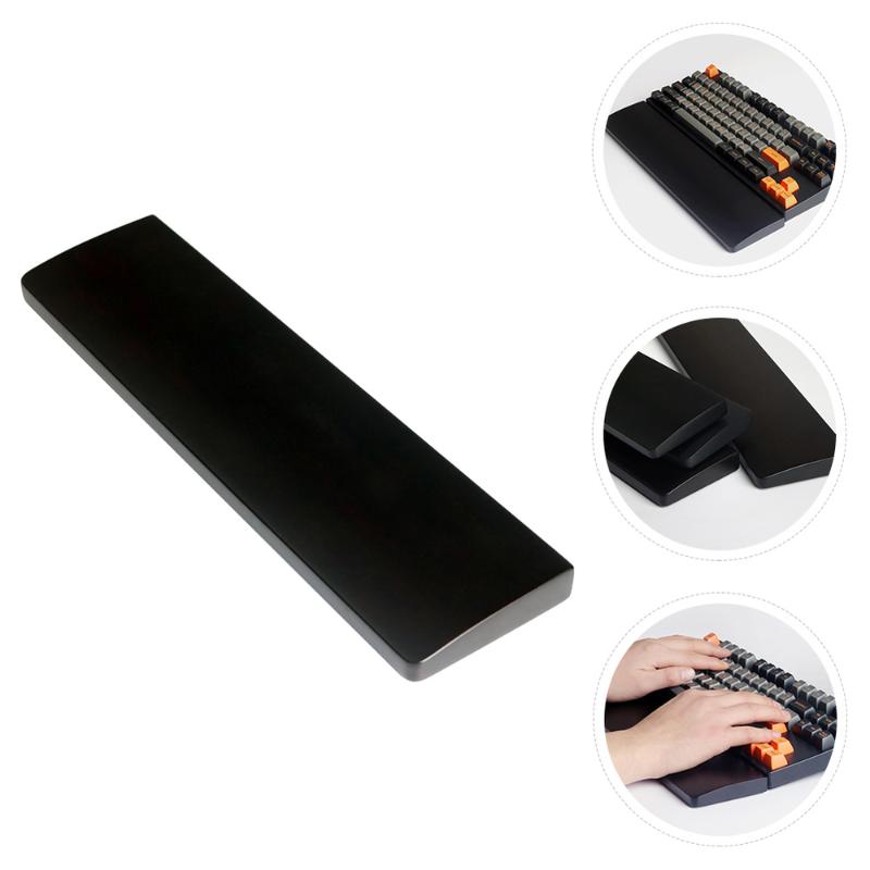 

Wrist Support Wood Keyboard Pad 300mm Computer Hand Resting, As pic