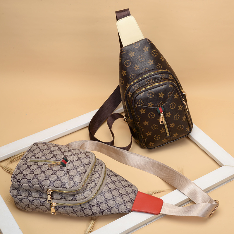 

Crossbody bag Business schoolbag PVC Brown flower Mens Women Messenger Chest backpack shoulder tote Designer Fashion Handbag purse wallet luxury wallets, Original image contact me