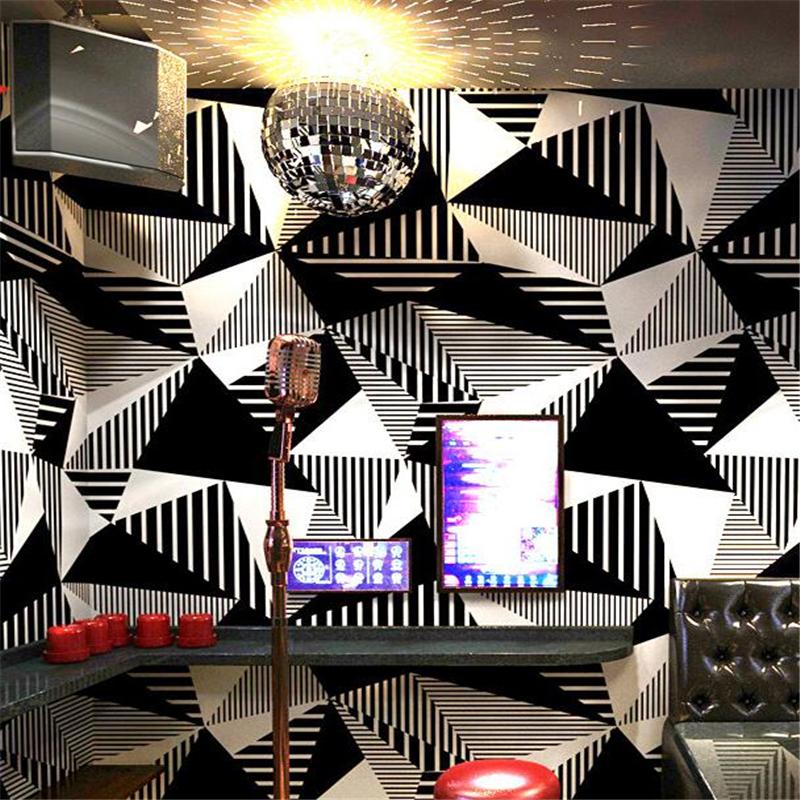 

Shuhiko KTV Wallpaper 3d Stereo Personality Fashion Flash Bar Karaoke Special Box Theme Room Black And White Wallpapers