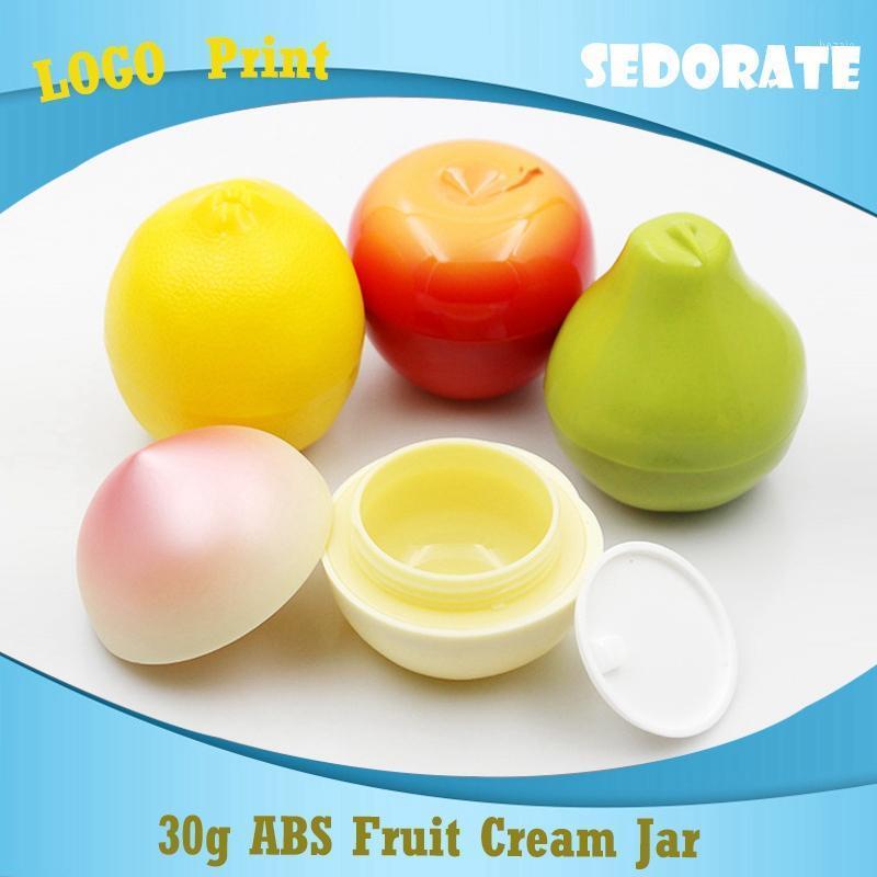 

Storage Bottles & Jars Sedorate 20 Pcs/Lot Plastic Fruit Shape Cream High Quality ABS 30G Case Containers For Cosmetic Bottle JXW012
