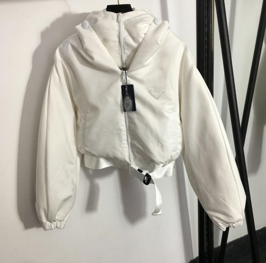 

Women' safety buckle waist short long-sleeved hooded cotton jacket with detachable collar and hat 108, Extra shipping postage/no ship