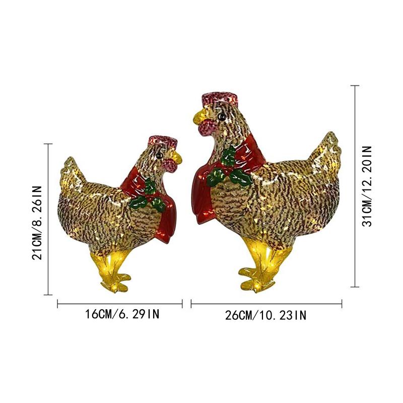 

Christmas Decorations Luminous Chicken Decoration Lantern Home For Navidad Year 2022