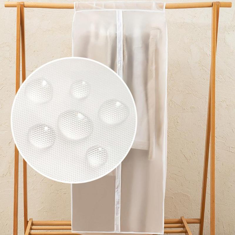 

Clothing & Wardrobe Storage 3d Home Clothes Dust Cover Transparent Coat Zipper Bag With Simple Suit Organizer Han V0e0