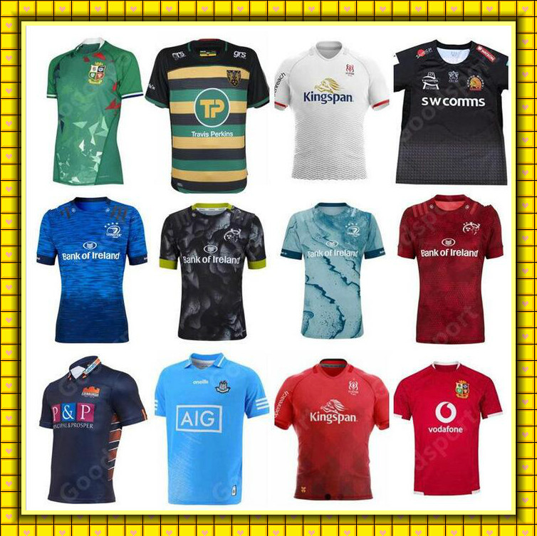 

2021 Munster Leinster Exeter Edinburgh Ulster Ampton Ath Cliath Dublin LION Rugby Jerseys Ireland League SHIRTS JOHNNY CONAN CONWAY 20, Black;gray