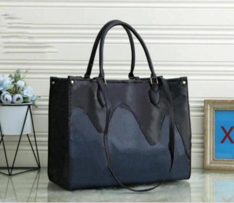 

high quality Contrast plaid ladies fashion designer bags Satchel Messenger Handbag Leather Trim Handles with Shoulder bag Strap Crossbody French, Black