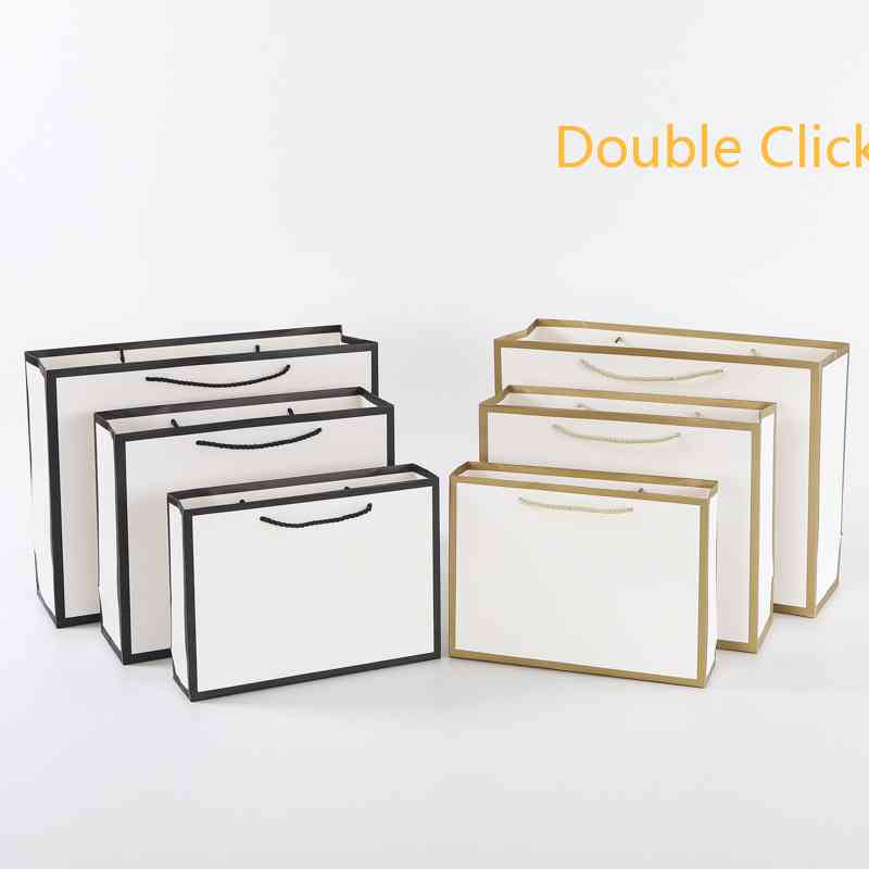 

Paper Gifts Bags With Handles Pure Color 10 Colors Clothes Shoe Jewelry Shopping Bag Gift Wrap Recyclable For Packaging