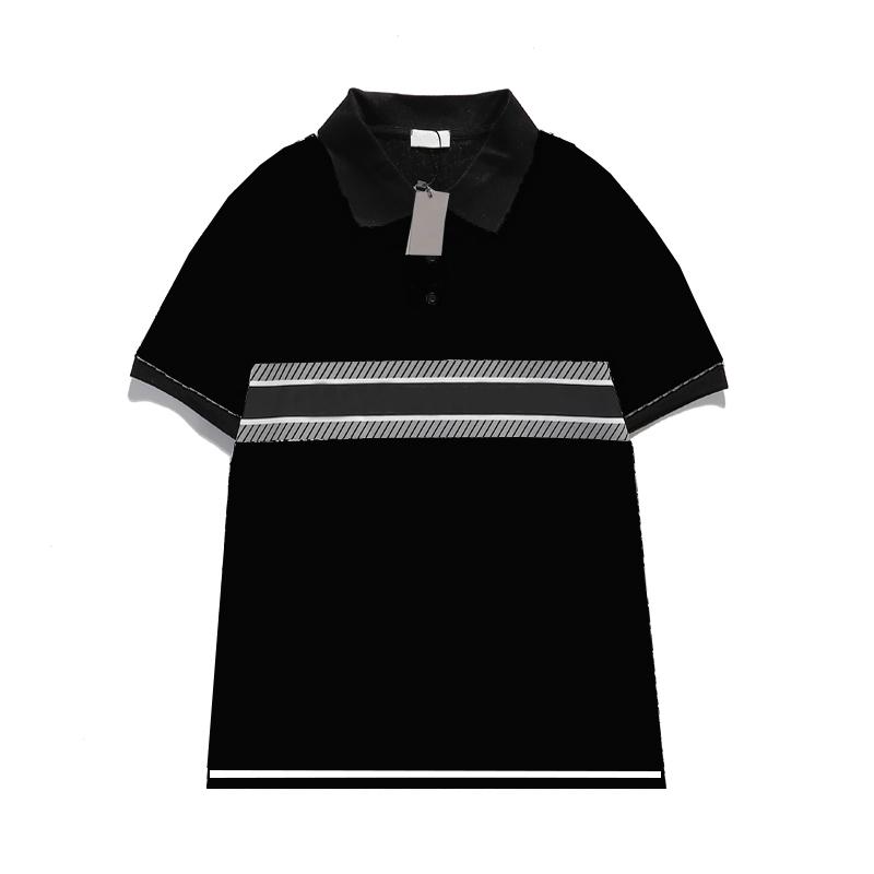 

Designers DR polos summer luxury tshirt mens polo classic style pachwork neck casual turn-down collar tee shirt, White;black