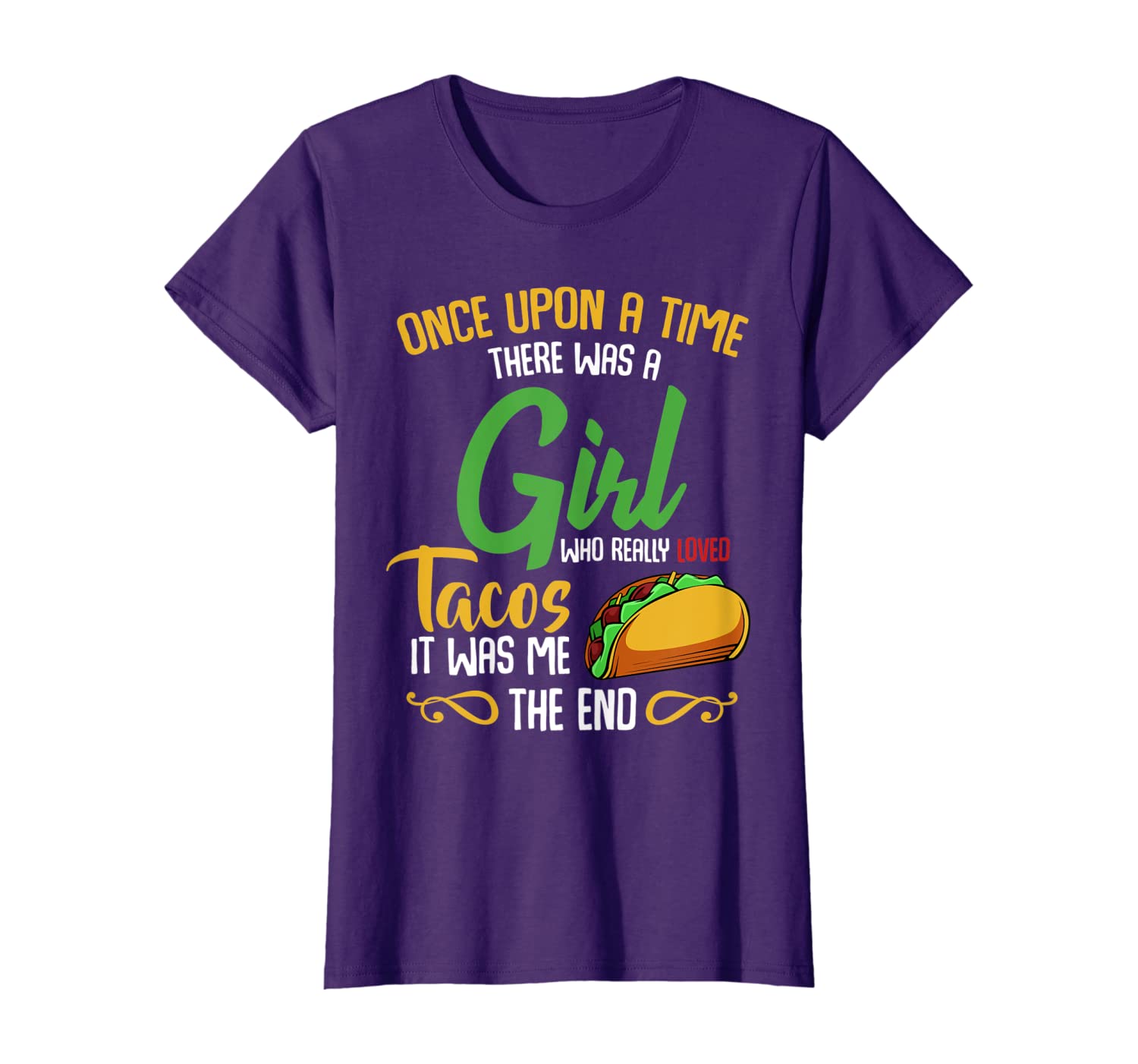 

there was a girl who really loved tacos mexican food funny t-shirt, White;black