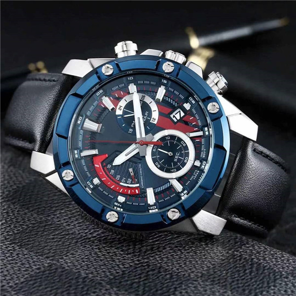 

EFR-559 Men's Quartz Sports Calendar Watch High-quality Waterproof and Shockproof All hands can be operated Leather strap