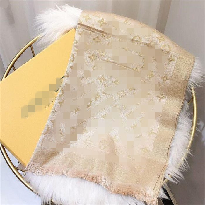 

Silk Scarf 4 Seasons Pashmina Scarf Leaf Clover Fashion woman Shawl Scarves Size about 180x70cm 7Color with LVGift Packing Optional, Blue;gray