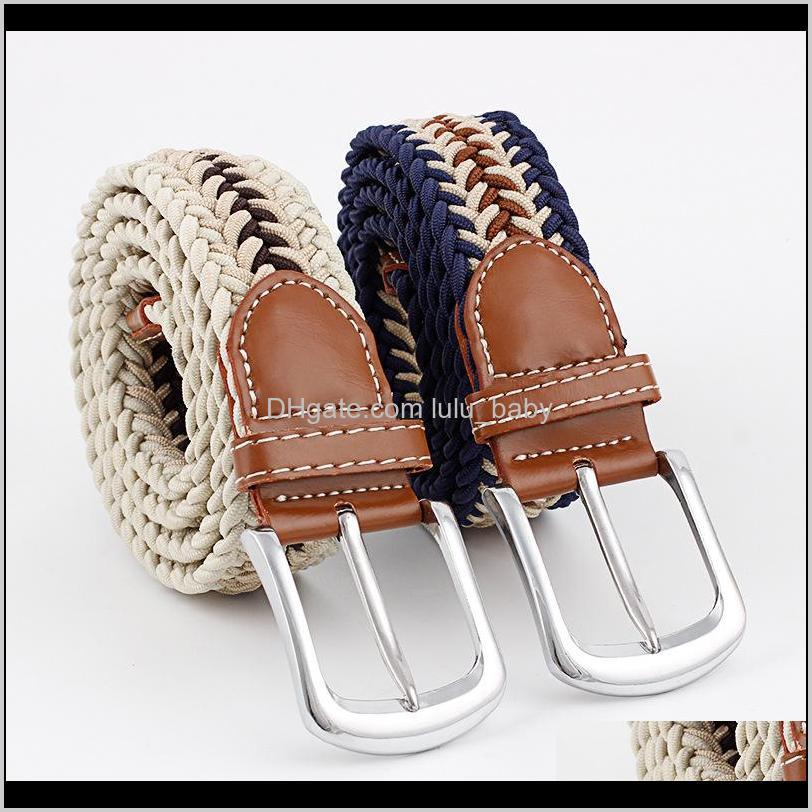 

Mens Womens Wovon Metal Nuddle Buckle Elastic Canvas S546 Bj0Lt Belts Kxwpa, Black