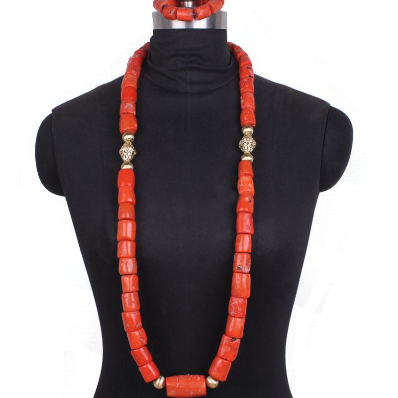 

Earrings & Necklace 4ujewelry African Christmas Jewelry Set For Nigerian Men 40 Inches Wedding With Bracelet And Necklaces, Silver