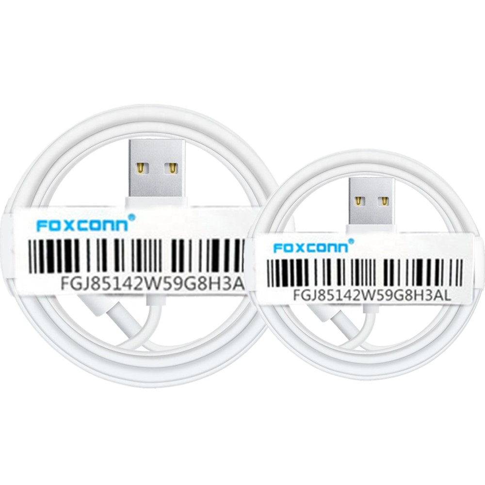 

Original Foxconn 5IC 8IC Cables Lightning to USb Cable 1m 3ft 2m 6FT For Iphone 5 6 7 8 plus x xr 11 12 pro max 13 mini ipad air, Without box