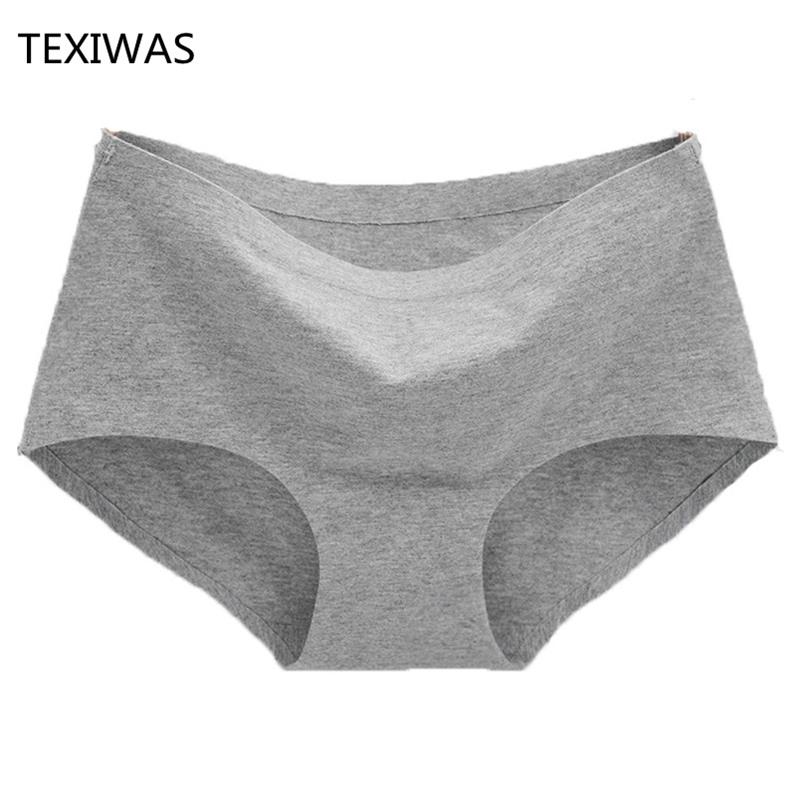 

Women's Panties 3 Pieces / Lot Seamless Underwear Mid-waist Sexy Cotton Briefs
