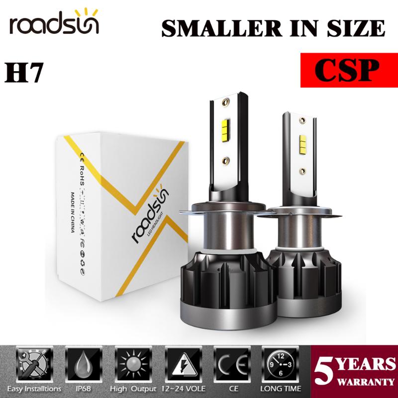 

Car Headlights Fast Delivery 2PCS/Set CSP Mini Headlight Lamp H7 LED Bulbs Headlamps Kit 6000k Light 12V 40W 8000LM High Power Quality