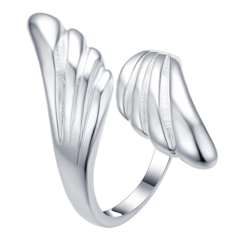 

Cluster Rings AR032 Silver Plated For Women Men Fashion Jewelry Wing Shape Ring Charm Christmas Gifts