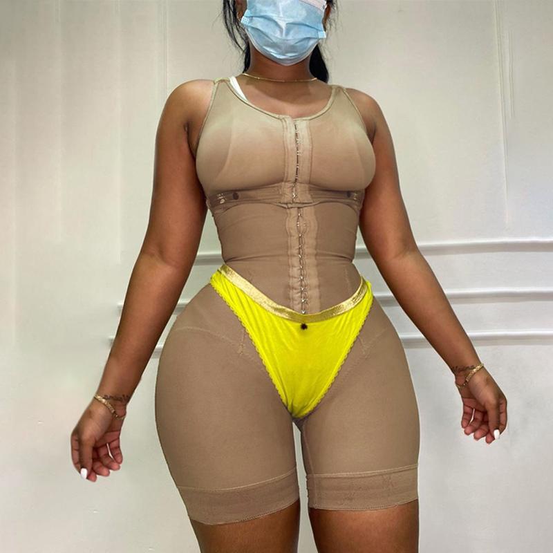 

Women' Shapers Tummy Control Fajas Adjustable Front Closure Women Shapewear Post Liposuction Back Board Compression Stage 2 For Tuck BBL, Beige