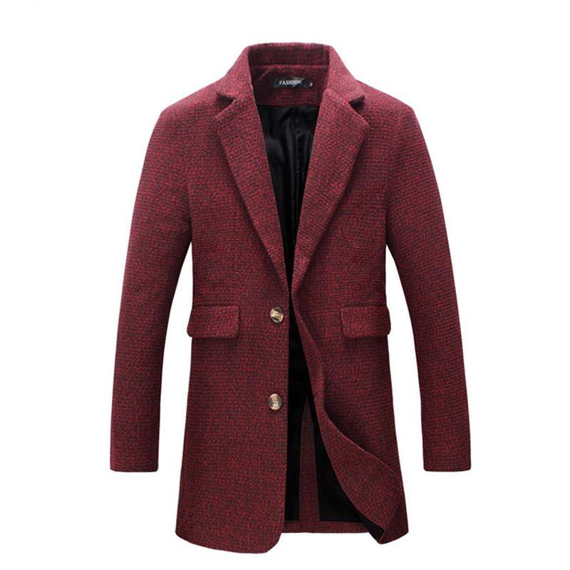 

Men's Trench Coats 2021 Winter Style Fashion Coat Men High Quality Jackets Blazers Leisure Windbreaker, Dark grey