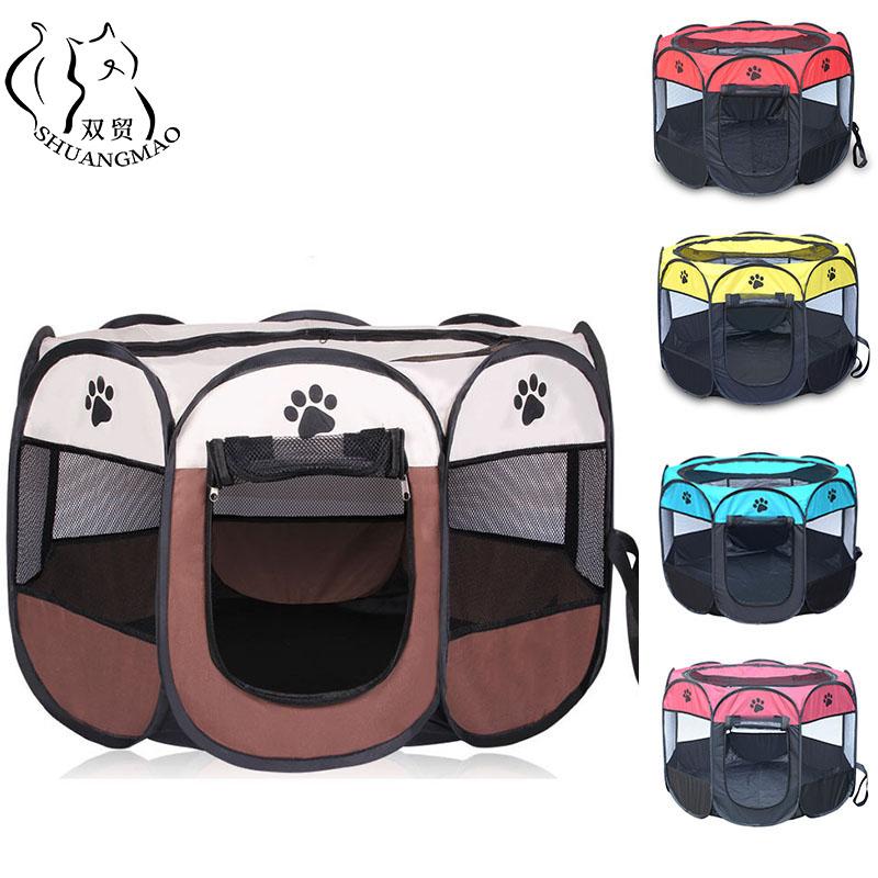 

Outdoor Pet Cat Octagonal Tent Dog Fence Folding Portable Cats House Cage Dogs Playpen Puppy Kennel Sofa Supplies Beds & Furniture