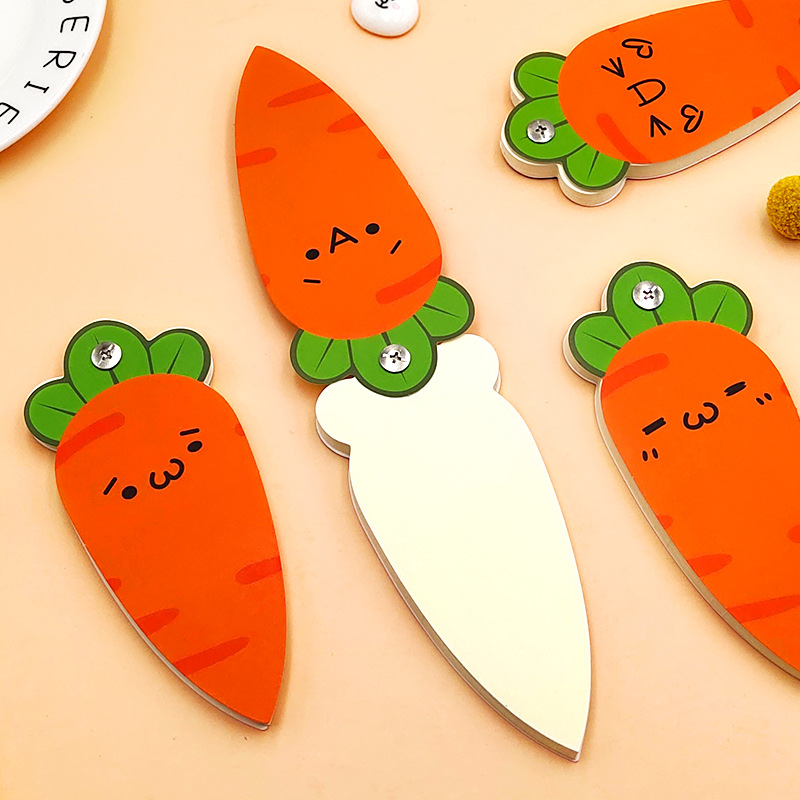 

Student Note pad Carrot Portable Loose Leaf Spiral Noteboy Blank Vocabulary Book Card