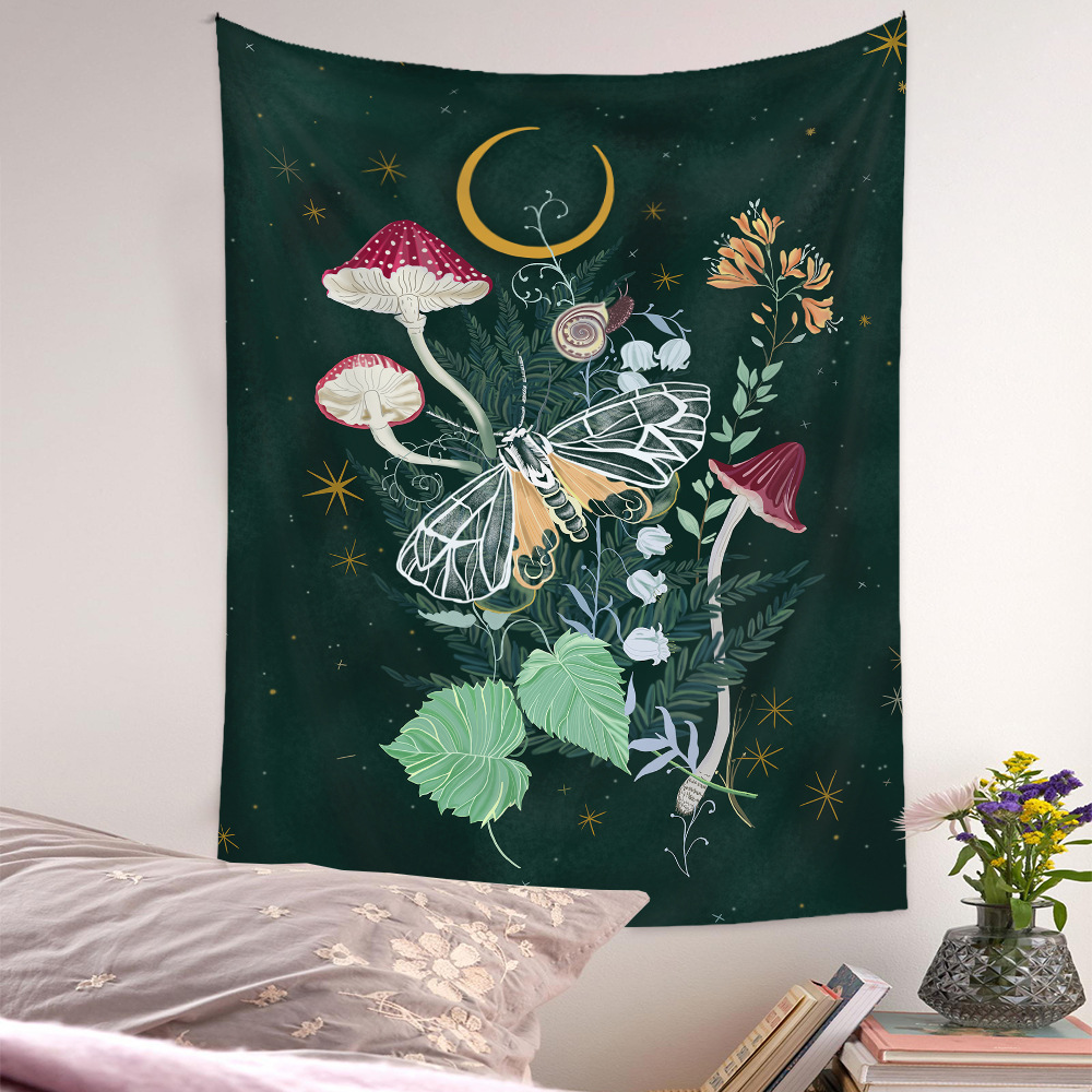 

Nordic psychedelic Tapestries Hanging Fabric Background Wall Covering Home Decoration Wall Blanket Tapestry Bedroom Wall Hanging 95*73cm