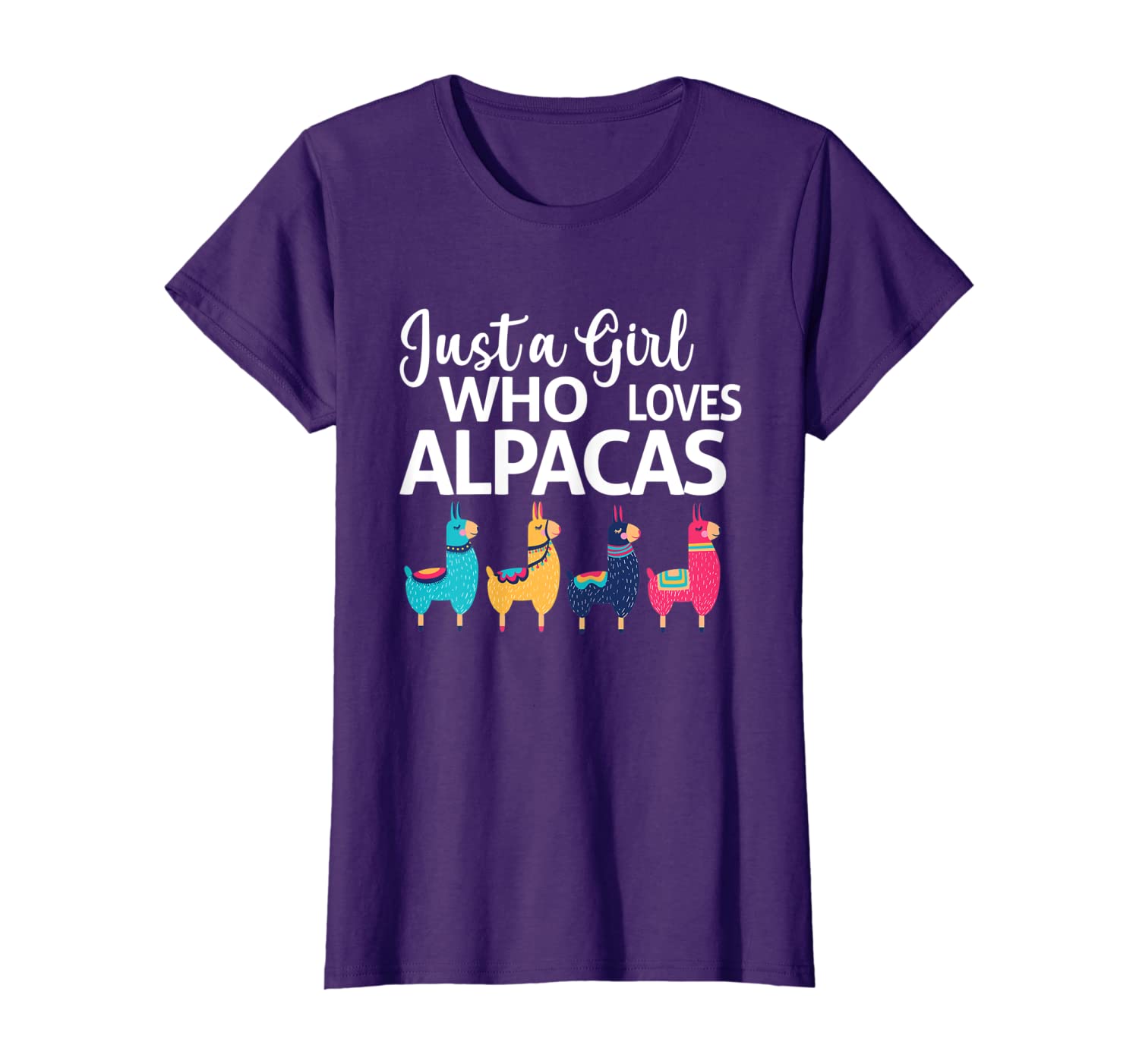 

Just A Girl Who Loves Alpacas T Shirt Farmer Lover Gift, White;black