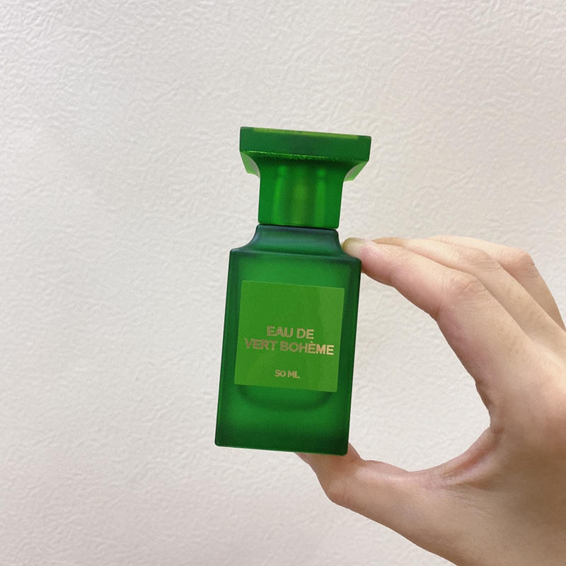 

Top quality perfume for women men woody smell green bottle EAU DE VERT BOHEME EDP 50ml spray fragrances Fresh and pleasant fragrance fast delivery