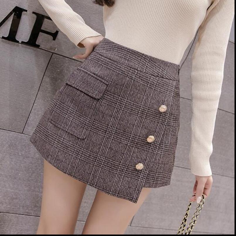 

irregular plaid women shorts short pants womens high waist slim a line pacthwork elegant office mini skirts harajuku qv404, White;black
