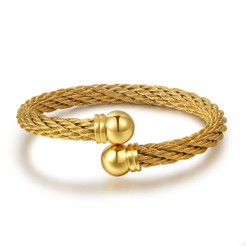 

Bangle Trendy Stainless Steel For Women Round Ball Personalized Lover Gift Men