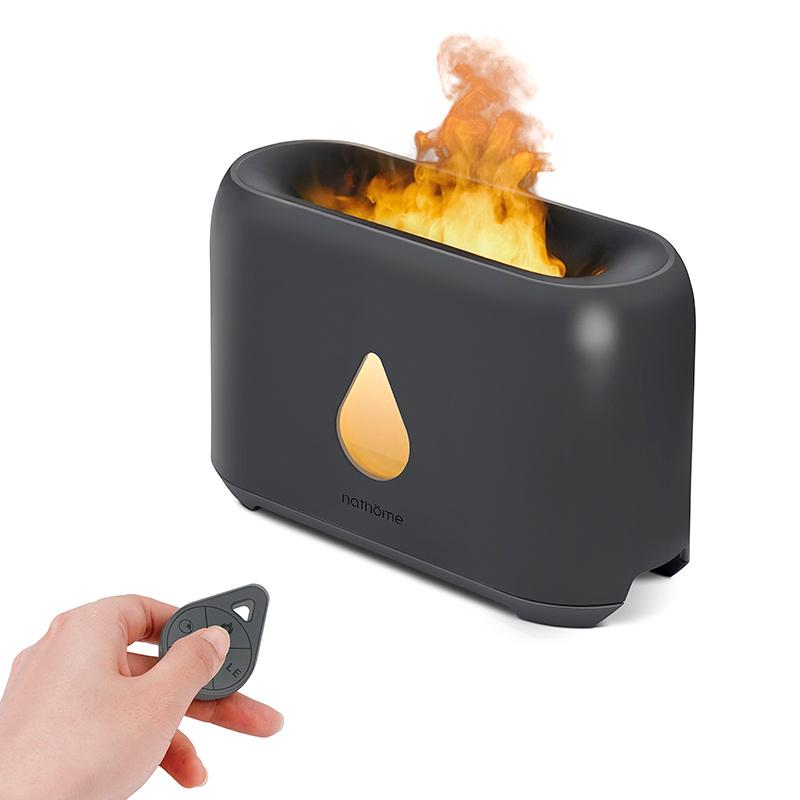 

Humidifiers USB Flame Humidifier 200ML Remote Control Aromatherapy Diffuser Three-speed Timing Air With Night Light For Home