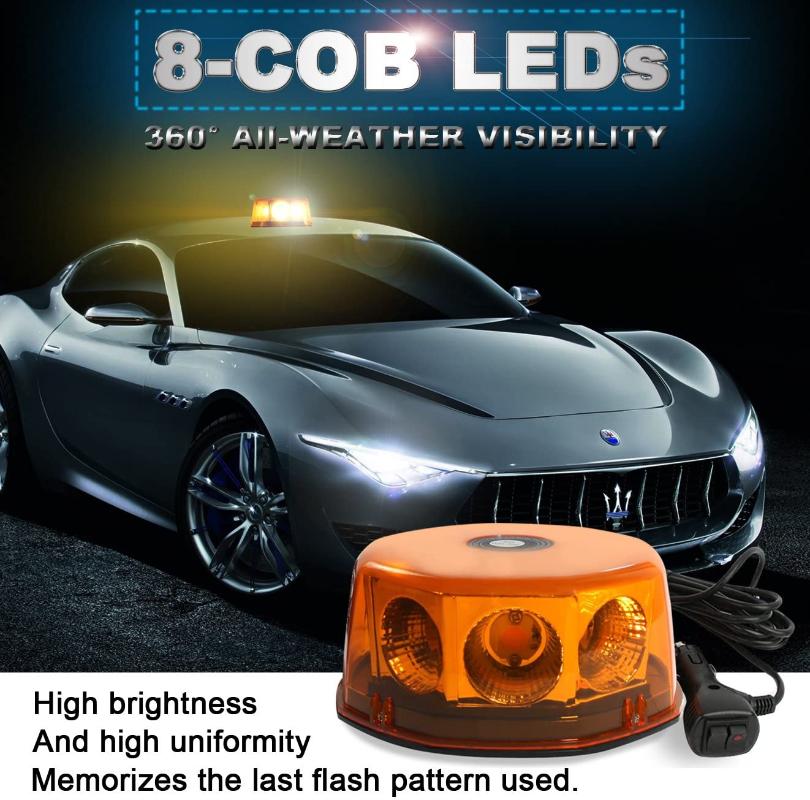 

Roof Top High Visibility Emergency Safety Warning Hazard Flashing LED Strobe Light Bar 2-24V Trucks Snow Plow Construction Lights