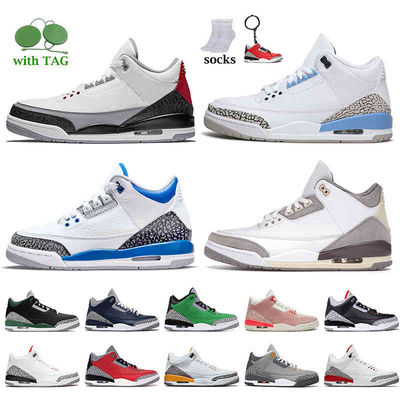 

Fashion OG Sports Basketball Shoes Women Mens Jumpman 3 3s Retro Trainers Tinker Hatfield UNC Racer Blue A Ma Maniere Pine Green Jorden AJ3, B49 katrina 36-47
