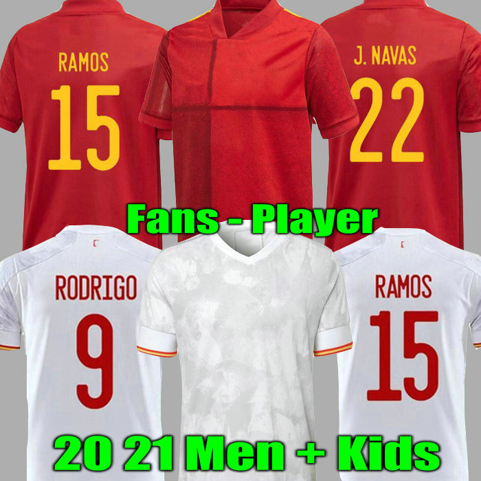 

Player version 2021 españa RODRIGO PACO ALCACER FERRAN KOKE soccer jersey MORATA RAMOS INIESTA SAUL THIAGO Gaya 20 21 football soccer shirt camisetas de futbol, Kids