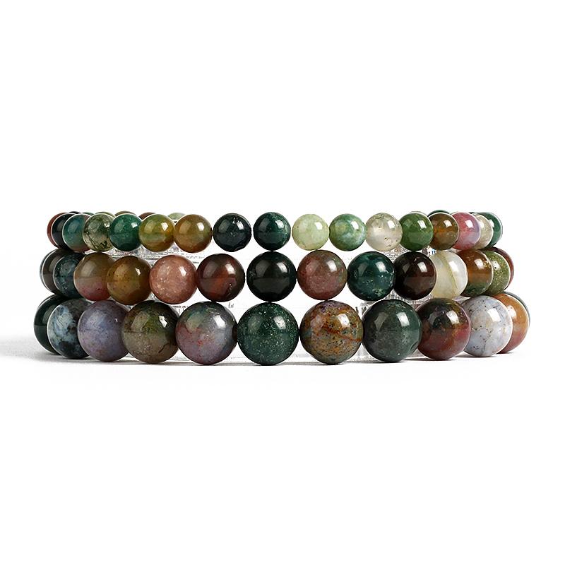 

Beaded, Strands 4/6/8/10mm Natural Stone Bracelet Agates Round Beaded Couples Energy Healing Yoga Men Women Jewelry