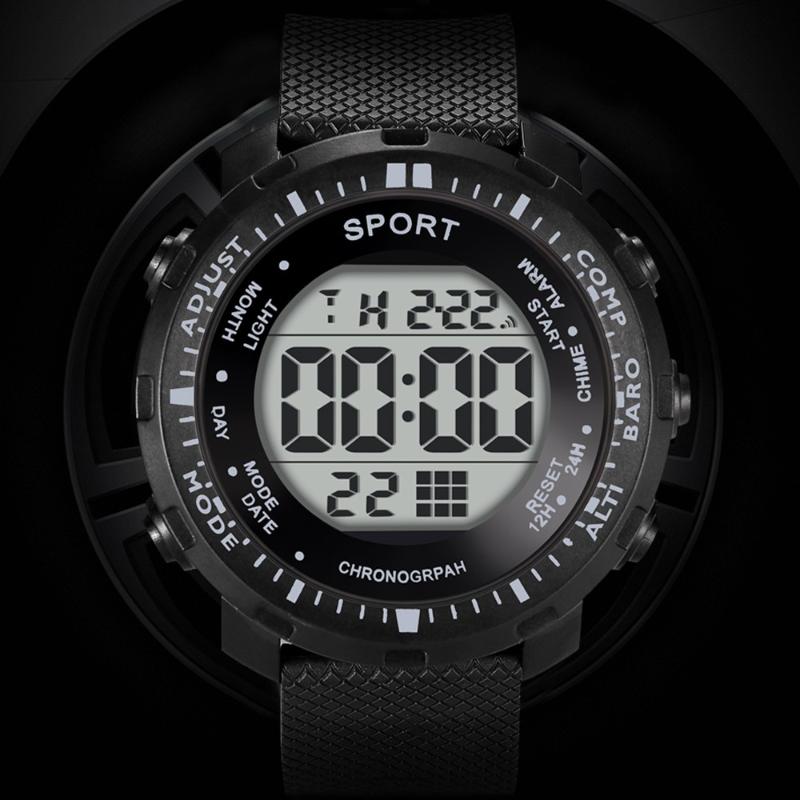 

Digital Watch Men Clock Relogio Multi-Function Life Waterproof ABS Case Pu Band Sports Electronic Watches Purchasing 40* Wristwatches, As photo