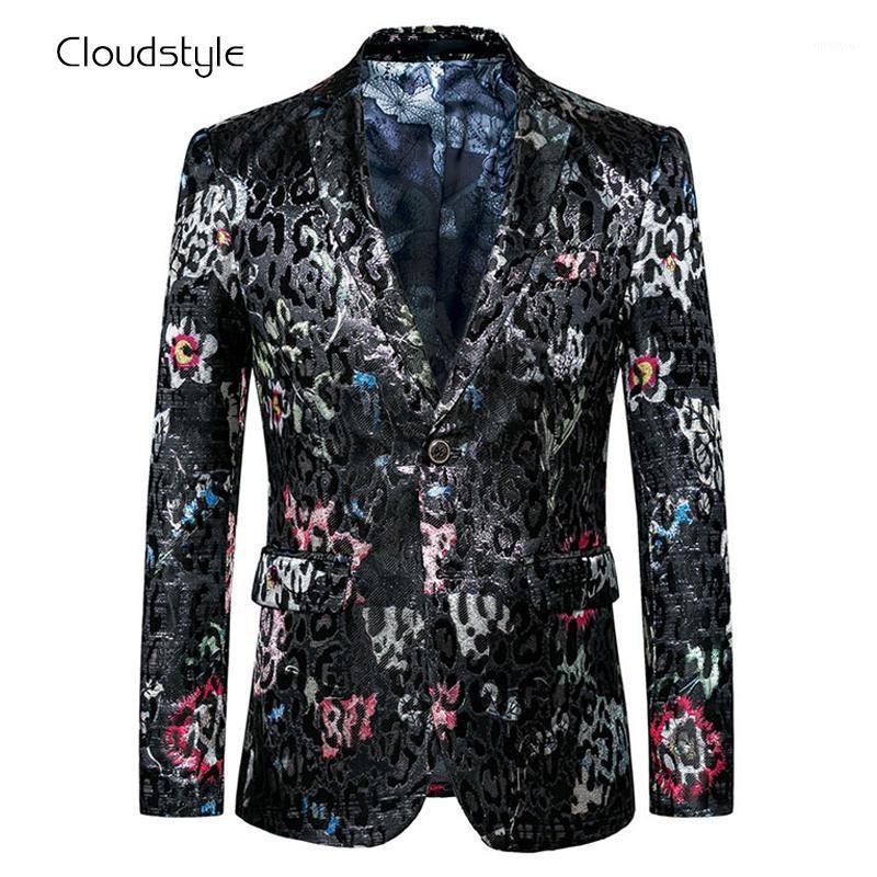 

Causal Style Jacket Mens Cloudstyle Blazers Fashion Digital 3D Printing Casual Slim Fit Single Breasted Party Clothing Men1, White;black
