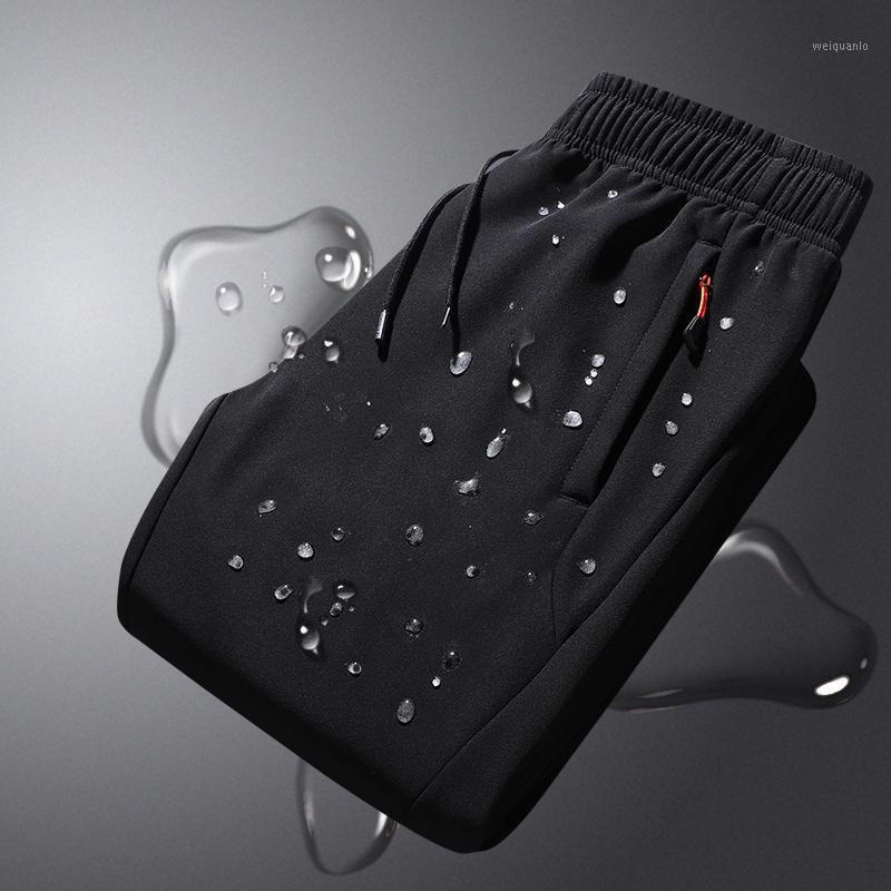 

Men' Pants Assault Plus Velvet Thickening Large Size Fleece Ski Outdoor Sports Solid Color Elastic Waist Hiking, Black