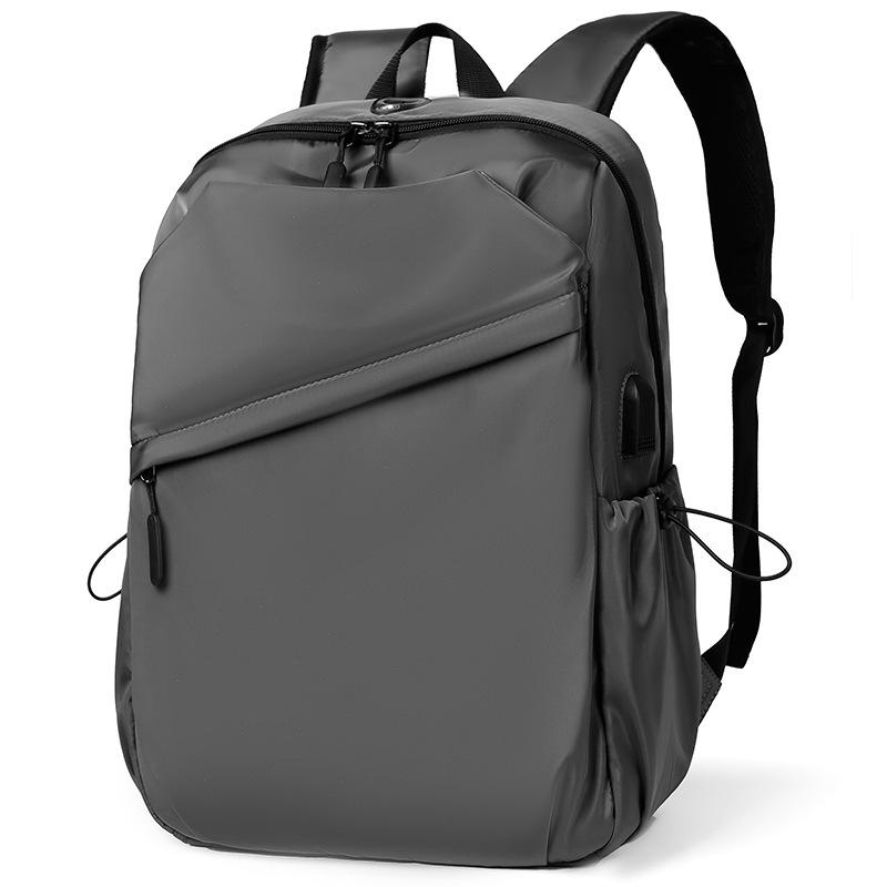 

Backpack Casual Men Oxford Grey College Students School Men's Large Capacity, Black